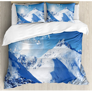 Urban Habitat Duvet Wayfair Winter Mountain Peak In Sunny West Northern Of States Habitat Hike Image Duvet Set
