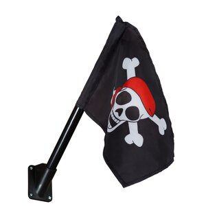 Pirate Flag and Flagpole Set