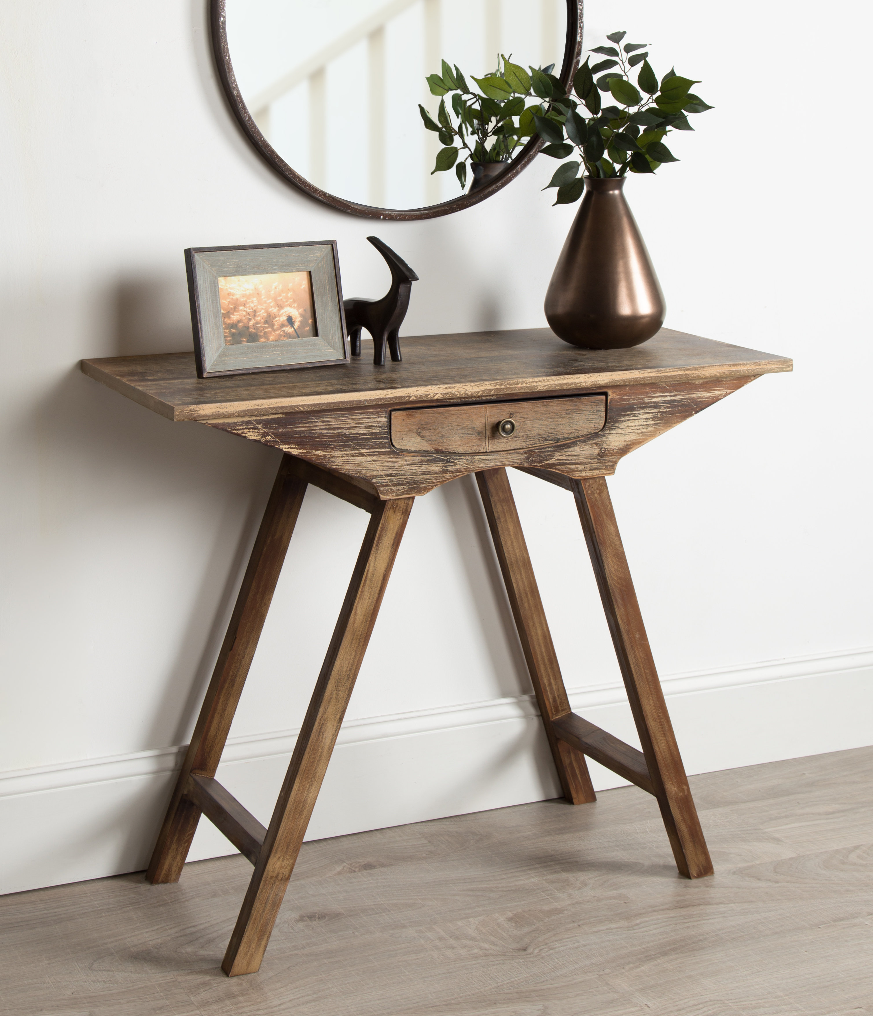 Union Rustic Pringle Chic Small Wooden Console Table Reviews Wayfair