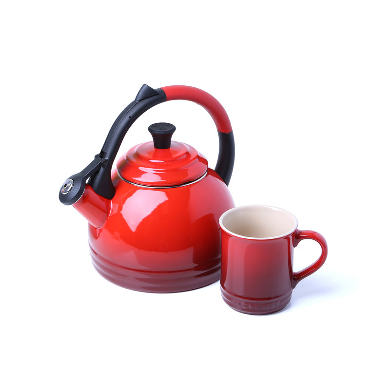 Le Creuset Enamel On Steel 3 Piece 1.7 Qt. Peruh Tea Kettle & Mug Set