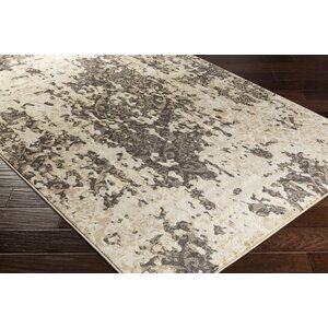 Divernon Beige Abstract Area Rug