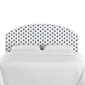 Pheonix Curved Cotton Upholstered Panel Bed by One Allium Way