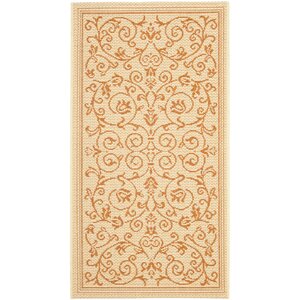 Bexton Beige/Red Outdoor/Indoor Area Rug