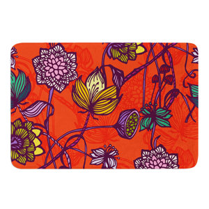 Garden Blooms by Gill Eggleston Bath Mat