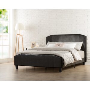 Sculpted Upholstered Platform Bed