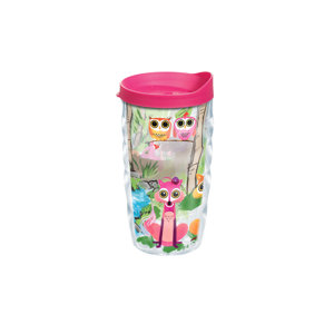 Garden Party Woodland Creatures 10 Oz. Wavy Tumbler with Lid