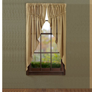 Mahwah Solid Semi-Sheer Rod Pocket Curtain Panels (Set of 2)