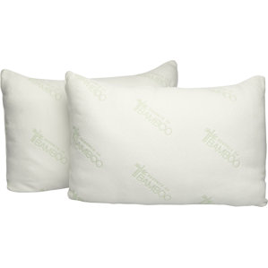 Essence of Bamboo Down Alternative Queen Pillow (Set of 2) by Pegasus Home Fashions