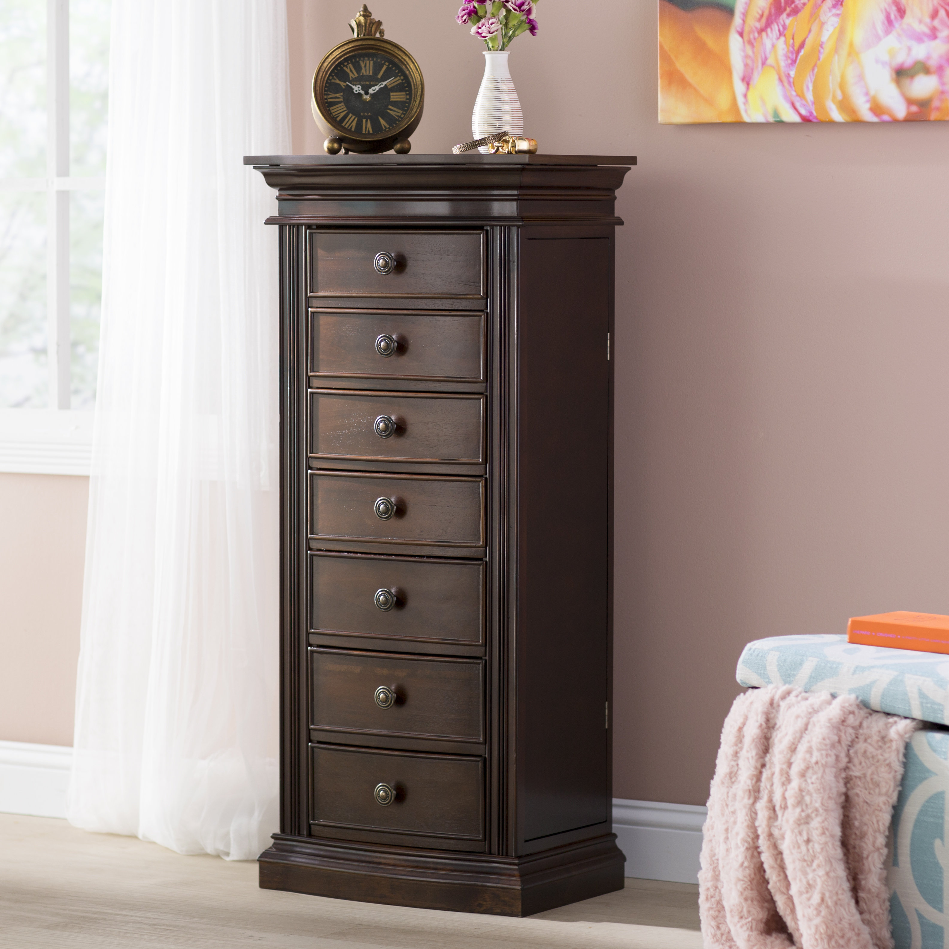 Aitkin Jewelry Armoire With Mirror