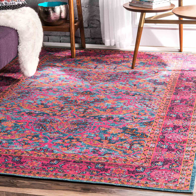 Bungalow Rose Knox Pink Area Rug Reviews Wayfair Knox Pink Area Rug