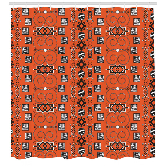 East Urban Home Ambesonne African Shower Curtain Pattern With