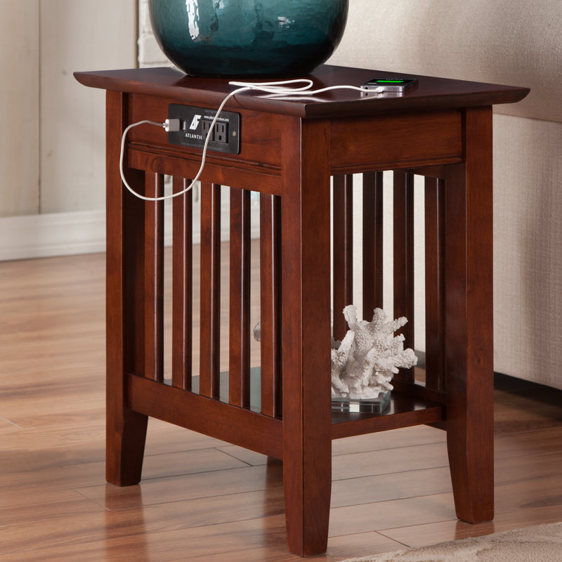 Danube End Table with Storage & Reviews Birch Lane