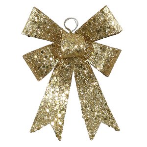 Iridescent Sequin and Glitter Bow Christmas Ornament