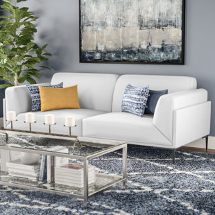 White Bonded Leather Sofa Wayfair Bridgeville Sofa