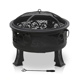 View Volney Outdoor Round Steel Wood Burning Fire