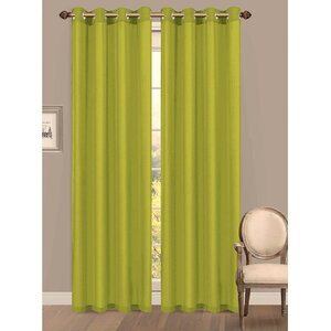 Primavera Crushed Solid Sheer Single Curtain Panel