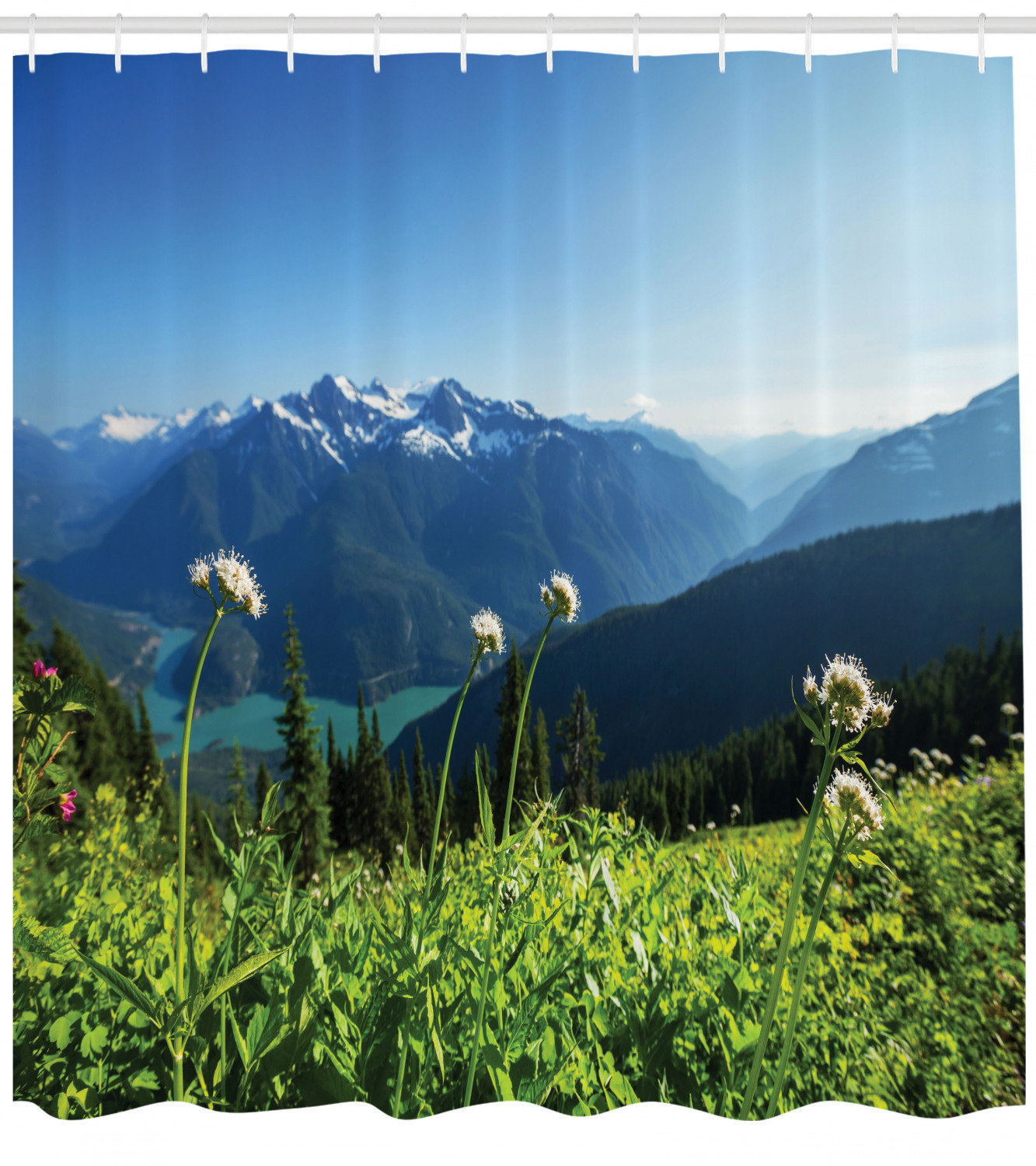 East Urban Home Ambesonne Nature Shower Curtain Diablo Lake