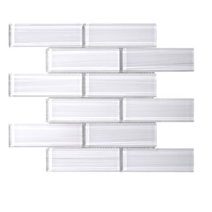 White Subway Tile On Mesh Wayfair Hand Painted Series 2 X 6 Gl Subway Tile In White