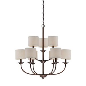 Steuben 9-Light Drum Chandelier