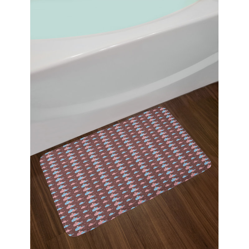 Fleur De Lis Bath Mat Bathroom Decor Plush Non Slip Mat 29 5 X 17 5 Ambesonne