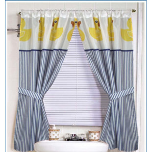 Bathroom Cafe Curtains Wayfair Ducky Curtain Panels Set Of 2