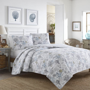 Beach Bliss 3 Piece Reversible Quilt Set Tommy Bahama Bedding