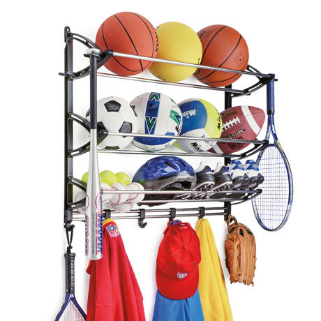 Lynk Wall Mounted Sports Rack Reviews Wayfair Lynk Sports Equipment Organizer