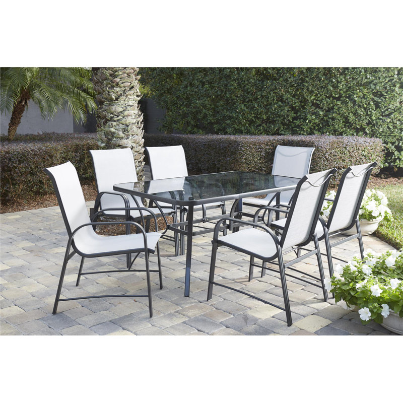Ebern Designs Osprey 7 Piece Dining Set Reviews Wayfair