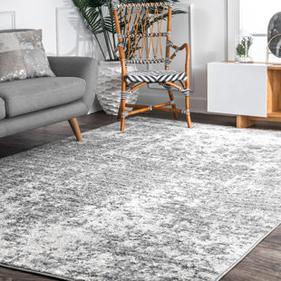 Gray Silver Rugs Joss Main Bloom Gray Area Rug