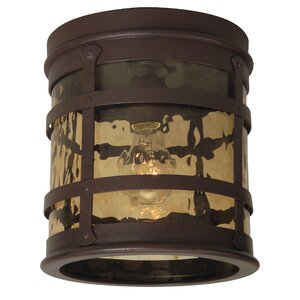 Oakhill Rustic Iron 1-Light Flush Mount