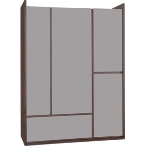 Drehtürenschrank InBox, 204 cm H x 149 cm B x 5..