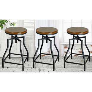 36 Inch Seat Height Bar Stools Wayfair Adjule Height Bar Stool Set Of 3