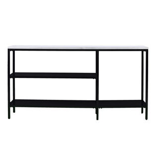 Narrow Wall Tables Wayfair Hinz Faux Marble Narrow Console Table