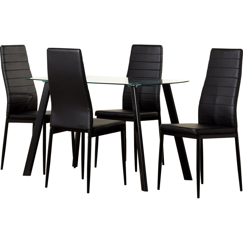 Riley Ave. Hillary Dining Set with 4 Chairs & Reviews Wayfair.co.uk