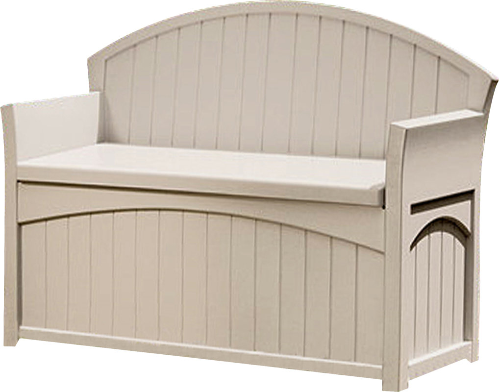 Suncast 2 Seater Plastic Storage Bench & Reviews Wayfair.co.uk
