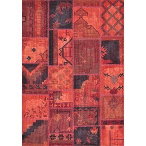 Beymen Hand-Hooked Red Area Rug