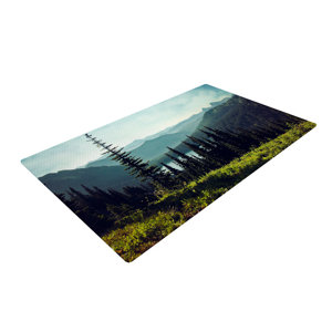 Sylvia Cook Discover Your Northwest Landscape Green/Blue Area Rug