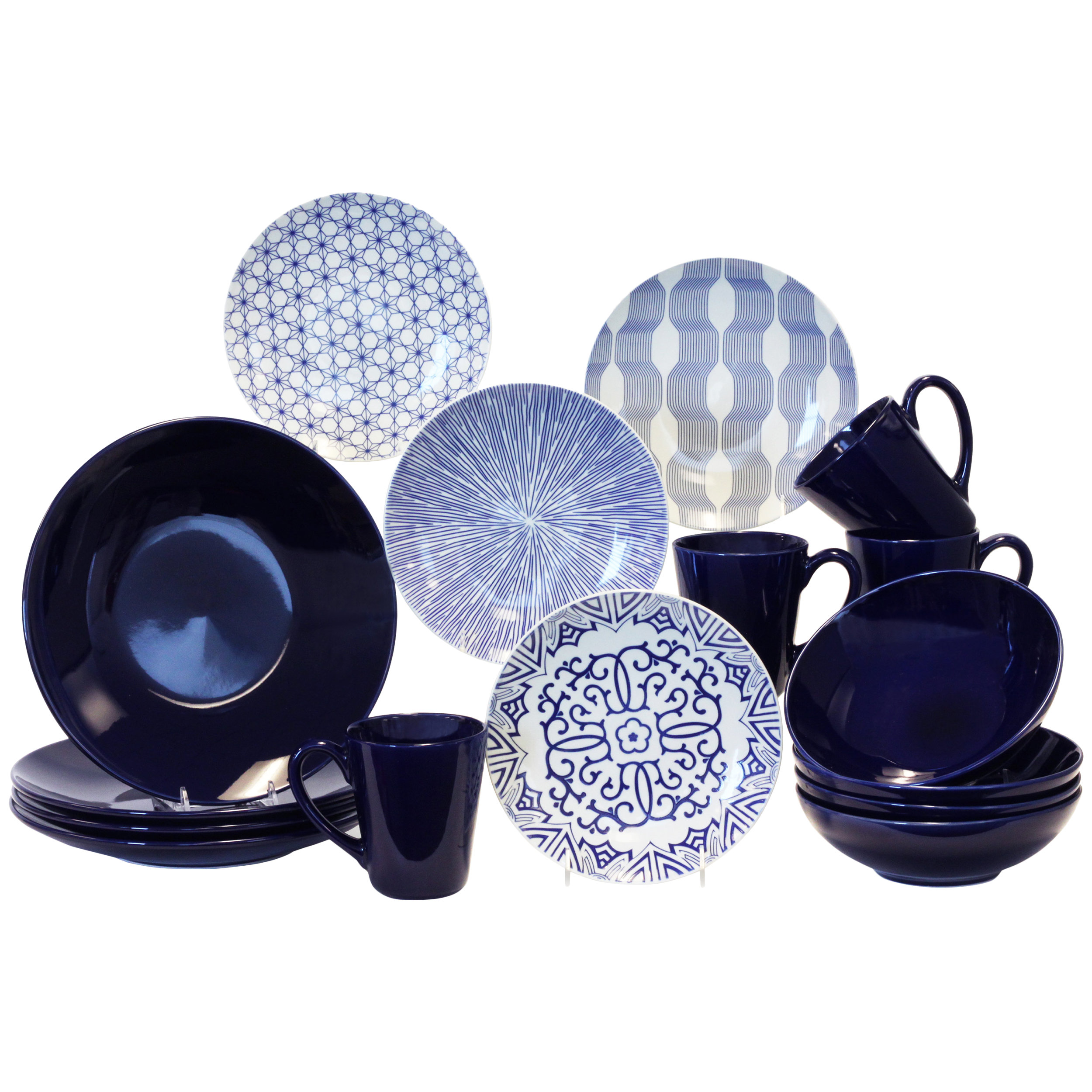 Baum 16 Piece Dinnerware Set, Service for 4 & Reviews | Wayfair Baum 16 Piece Dinnerware Set, Service for 4 & Reviews | Wayfair