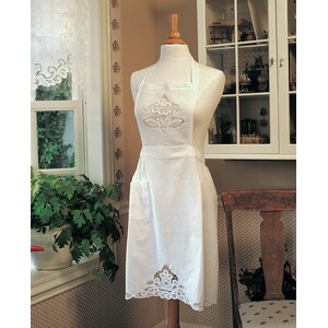 Embroidered Battenberg Apron