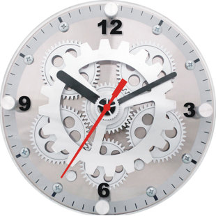 Modern Wall Clocks You Ll Love Wayfair 6 Moving Gear Wall Desktop Clock