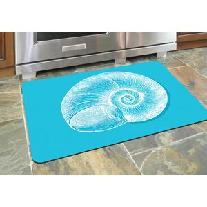 Aruba Turquoise Snail Kitchen Mat