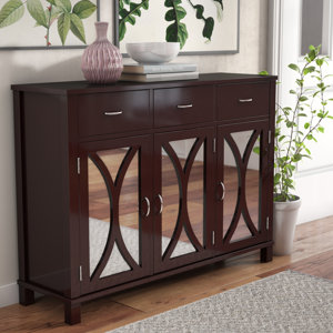 Sidell Wood Door and Drawer Console Table