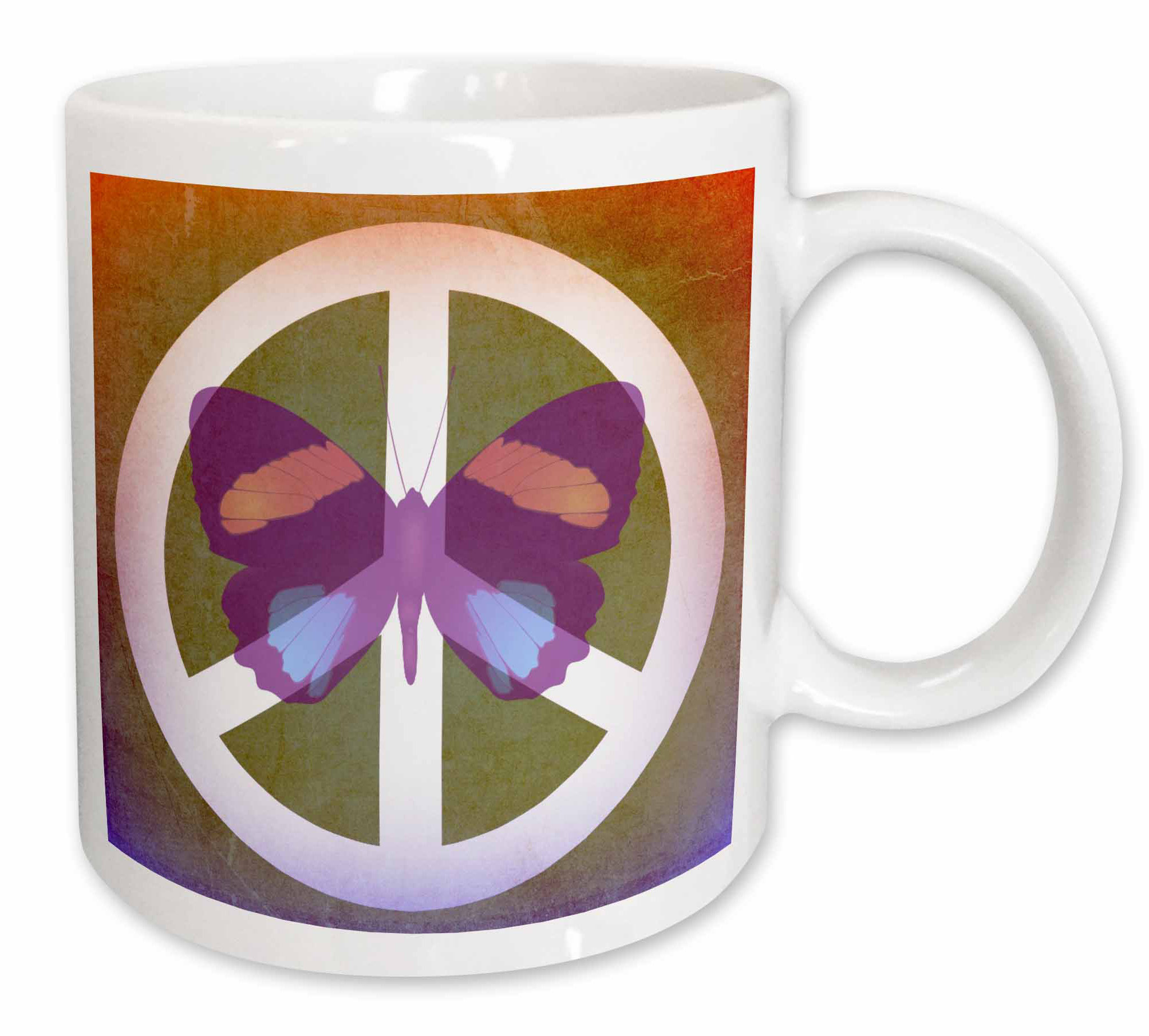 East Urban Home Erfly Peace Sign Coffee Mug Wayfair