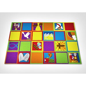 Christian Squares Sunday School Area Rug