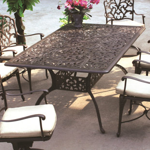 10 Person Outdoor Dining Table Wayfair Fairmont Traditional Dining Table