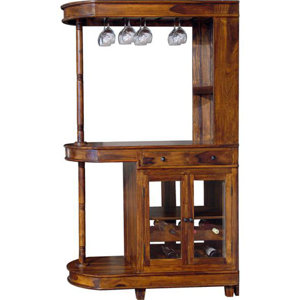 Barschrank Kerala mit Weinregal von Ethnic Eleme..