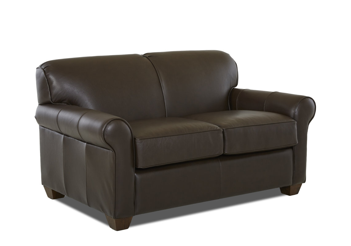 Wayfair Custom Upholstery™ Jennifer Leather Loveseat & Reviews Wayfair