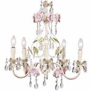 Flower Garden 5-Light Crystal Chandelier