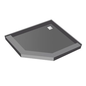 Neo-Angle Triple Threshold Shower Base with Drain Top