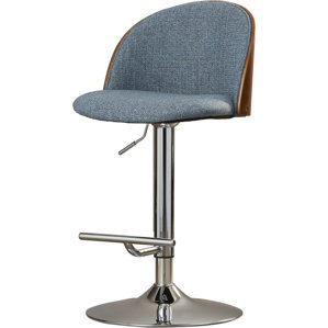 Pitcock Adjustable Height Swivel Bar Stool by Brayden Studio